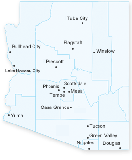 map of Arizona