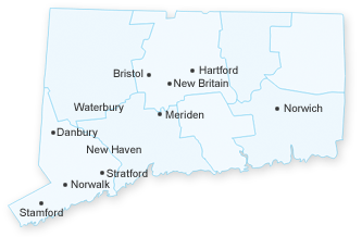 map of Connecticut