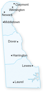 map of Delaware