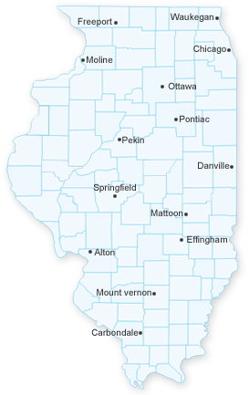 map of Illinois