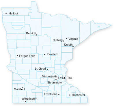 map of Minnesota
