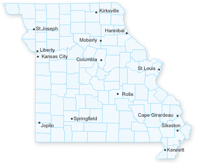 map of Missouri