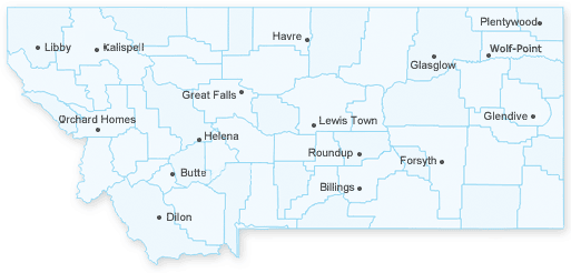 map of Montana