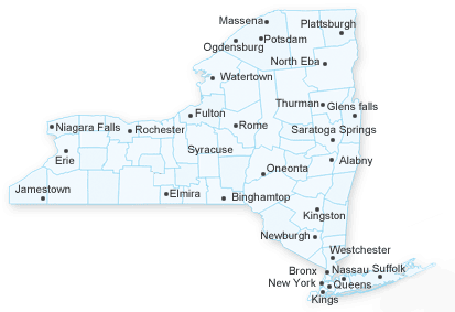 map of New York