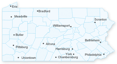 map of Pennsylvania