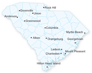 map of South Carolina
