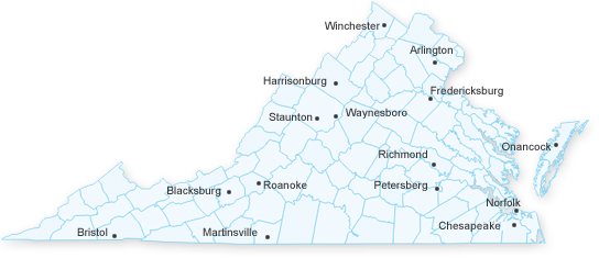 map of Virginia