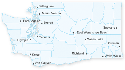 map of Washington