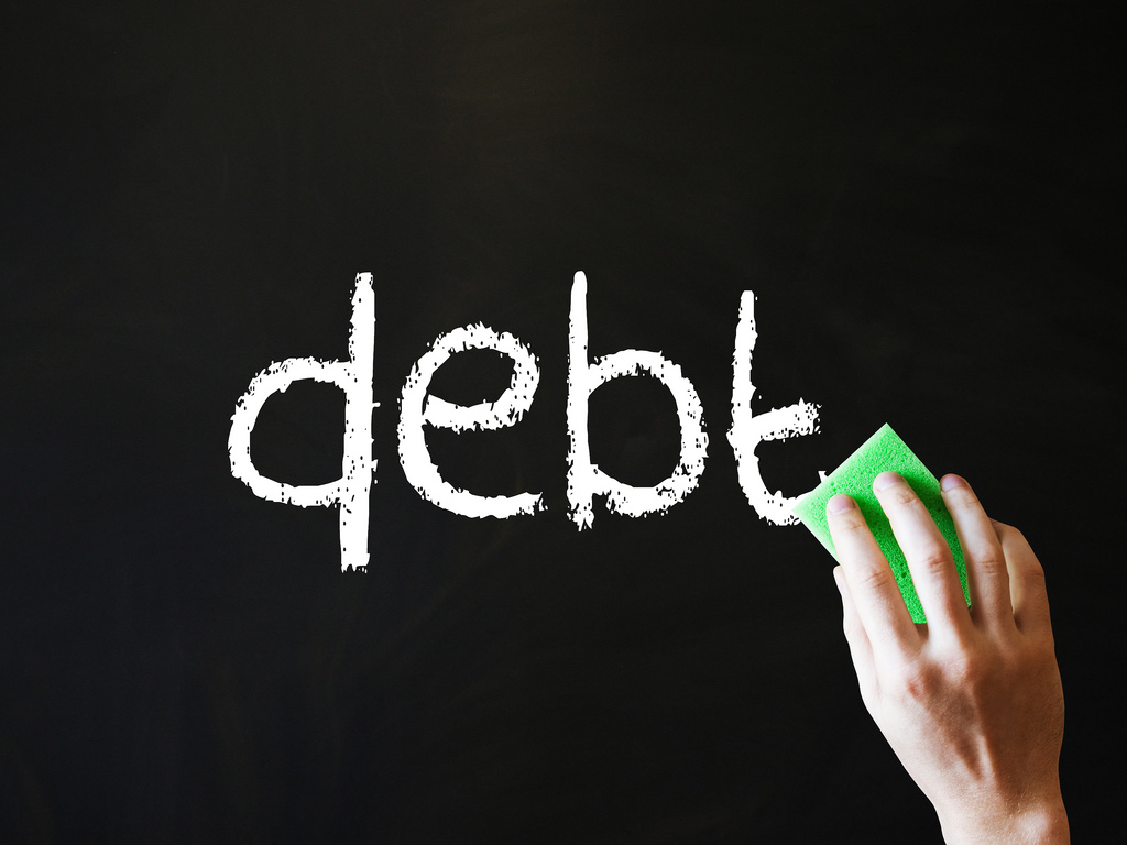 Erase Debt Chalkboard Image