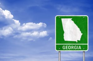 georgia outline on road sign